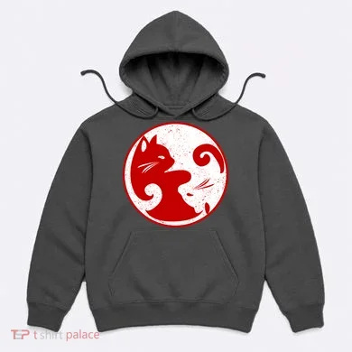 Yin Yang Cat Hoodie