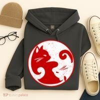 Yin Yang Cat Hoodie thumb 4