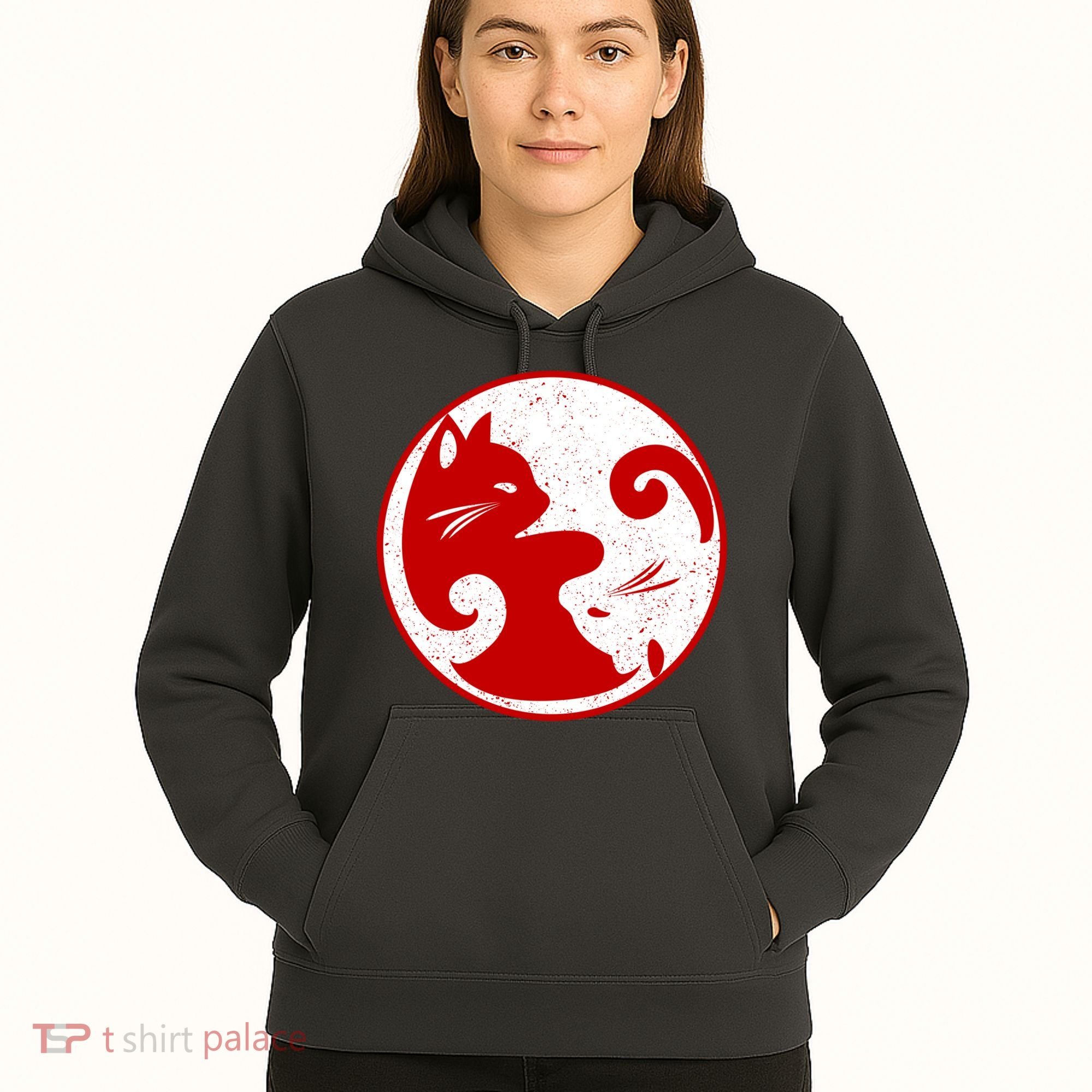 Yin Yang Cat Hoodie