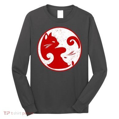 Yin Yang Cat Long Sleeve Shirt