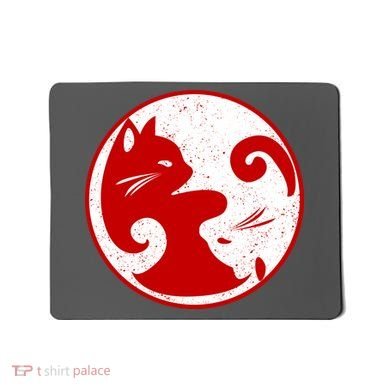 Yin Yang Cat Mousepad