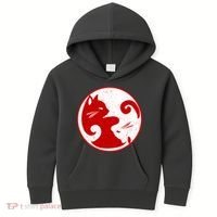 Yin Yang Cat Kids Hoodie thumb 0