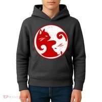 Yin Yang Cat Kids Hoodie thumb 4