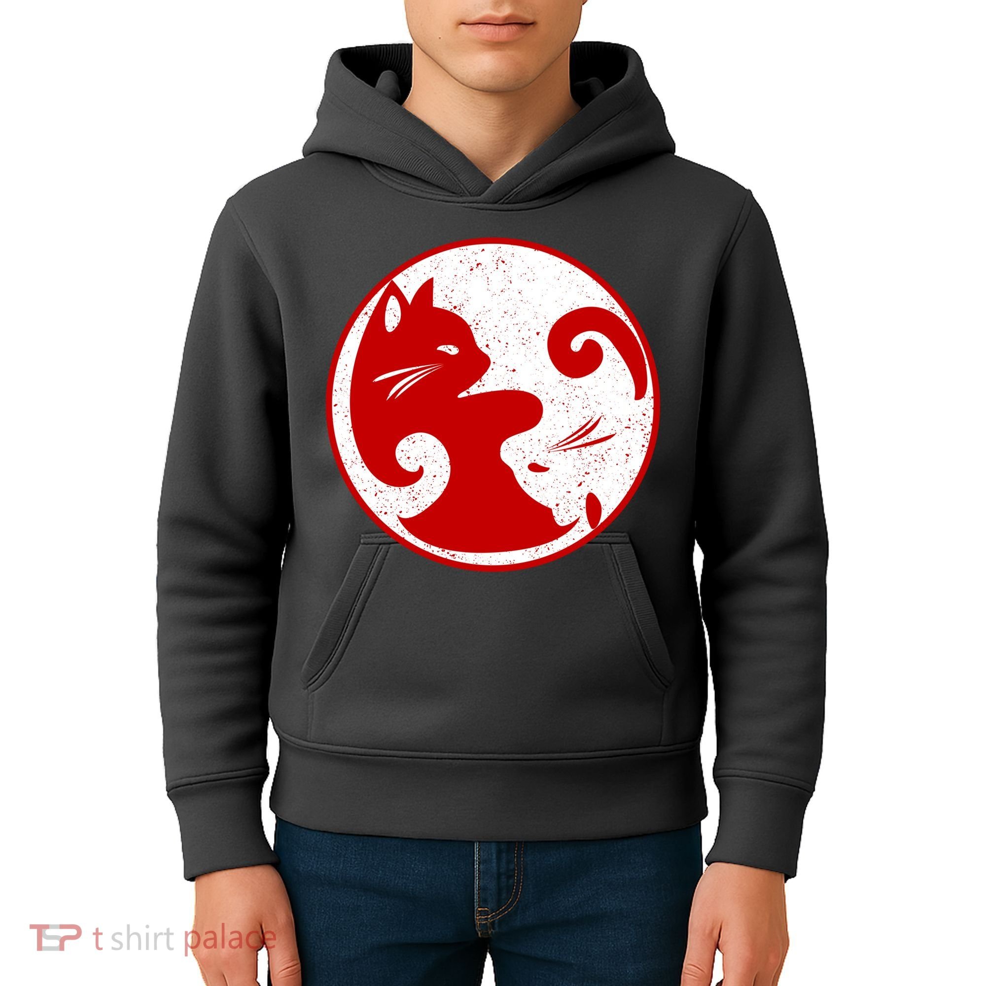 Yin Yang Cat Kids Hoodie