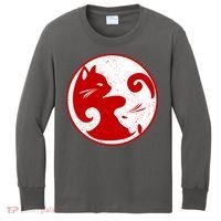 Yin Yang Cat Kids Long Sleeve Shirt thumb 0