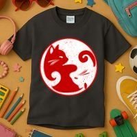 Yin Yang Cat Kids T-Shirt thumb 3