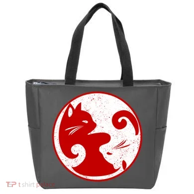 Yin Yang Cat Tote Bag