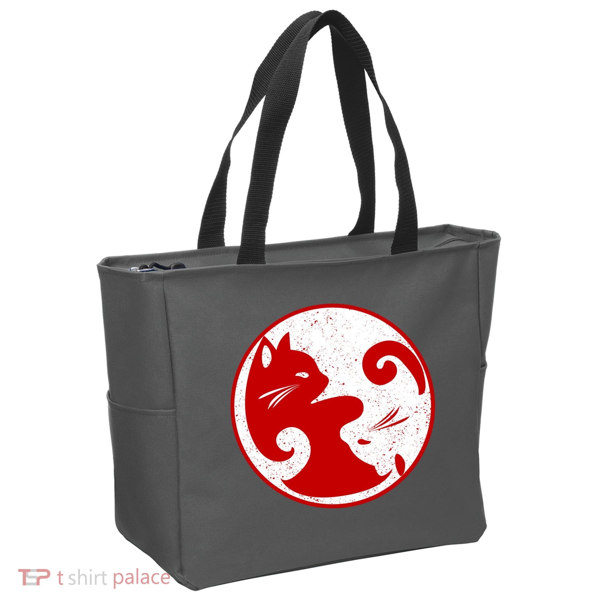 Yin Yang Cat Tote Bag