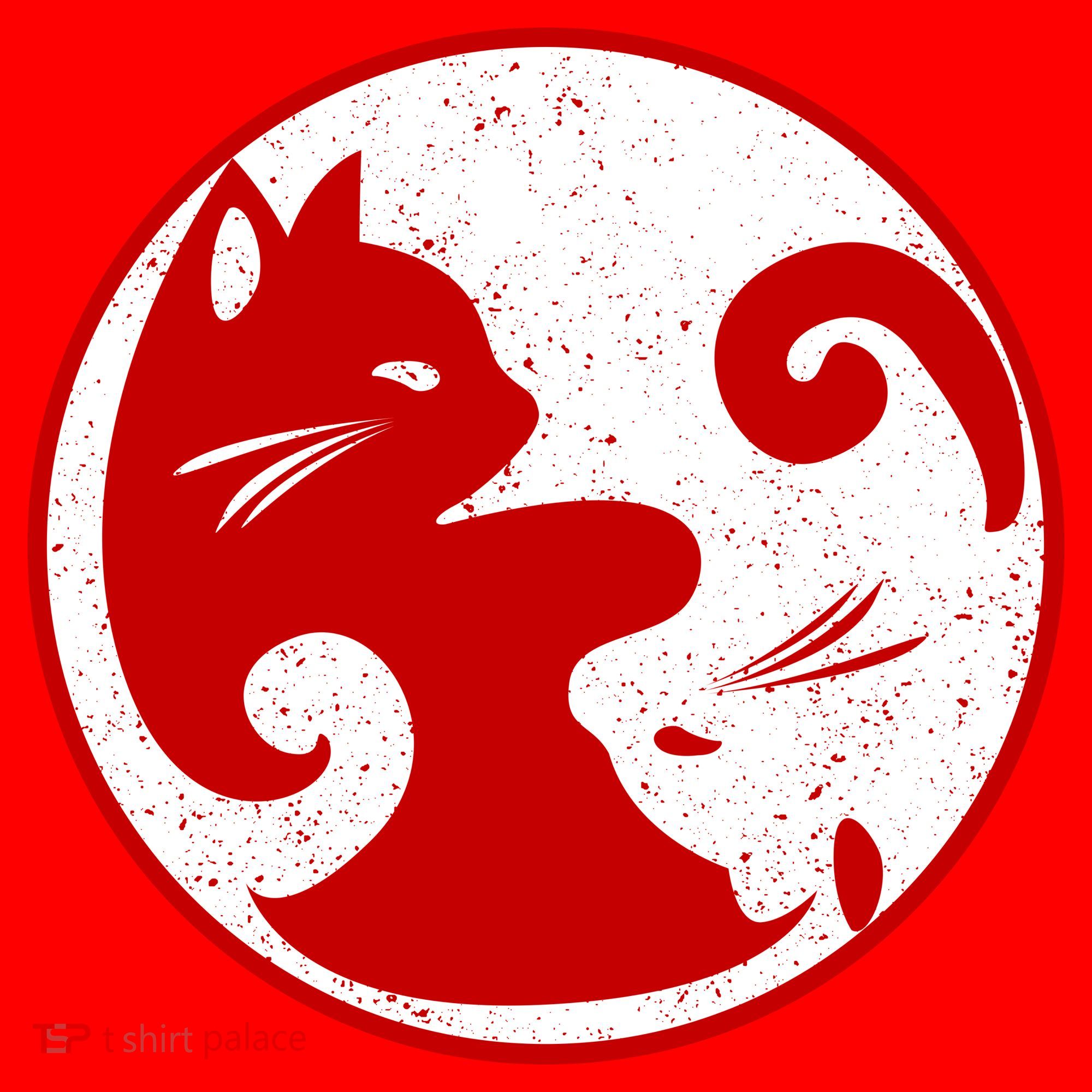 Yin Yang Cat Santa Hat