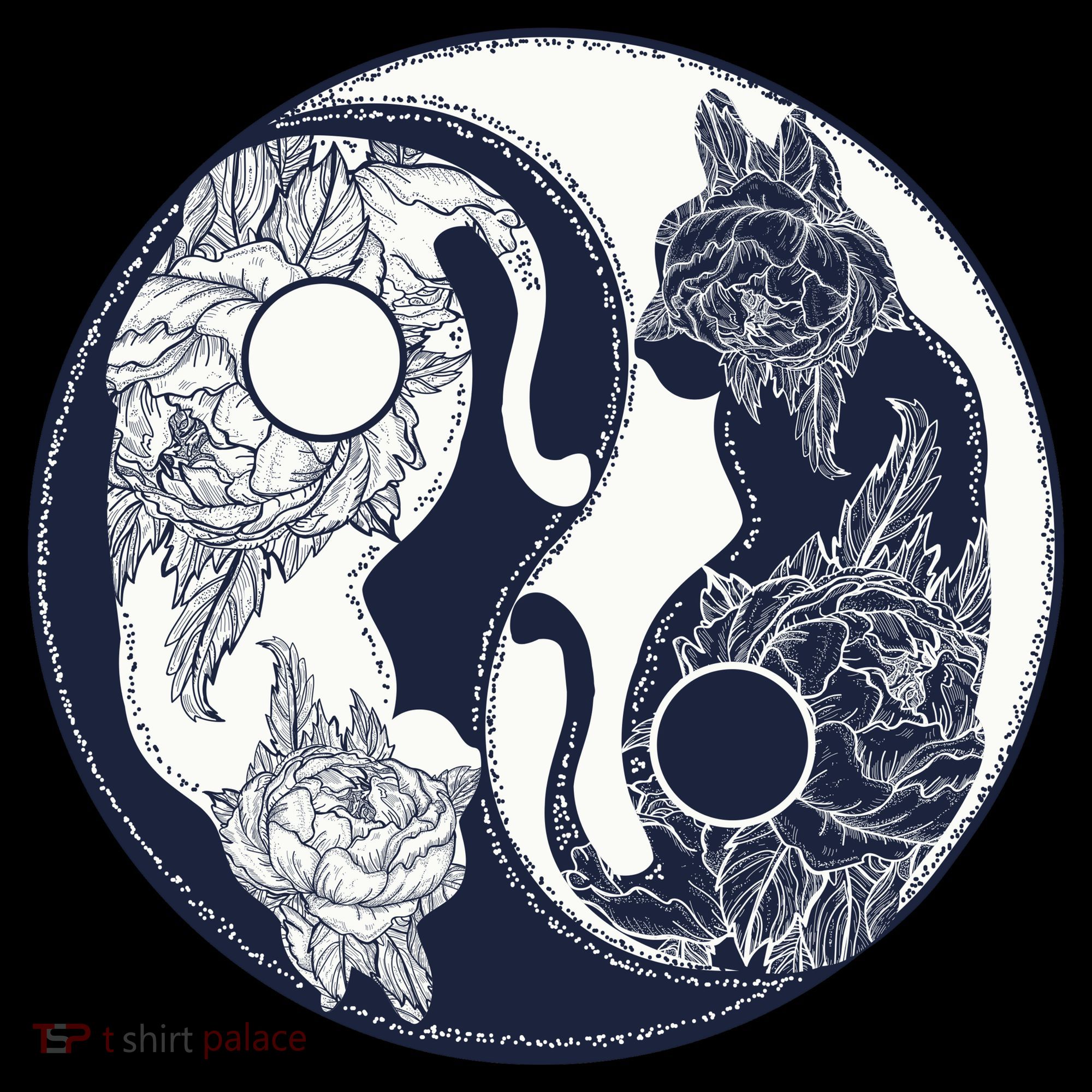 Yin Yang Cat Logo Doggie Tank