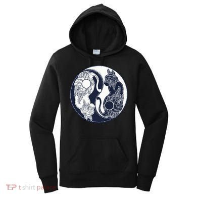 Yin Yang Cat Logo Women's Hoodie