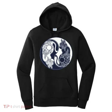Yin Yang Cat Logo Women's Hoodie
