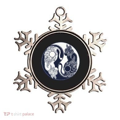 Yin Yang Cat Logo Ornament