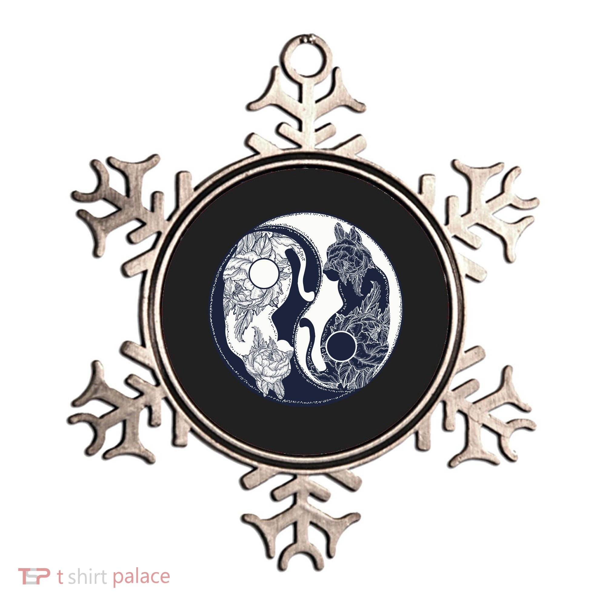 Yin Yang Cat Logo Ornament