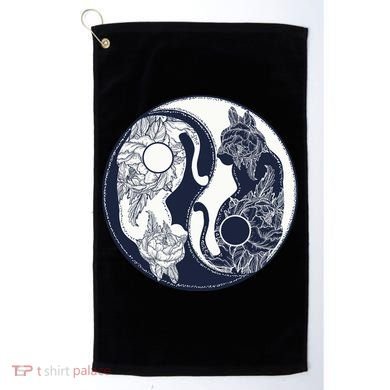 Yin Yang Cat Logo Golf Towel