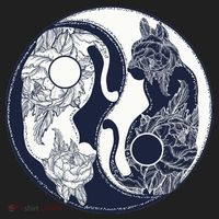 Yin Yang Cat Logo Golf Towel thumb 3