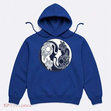 Yin Yang Cat Logo Hoodie