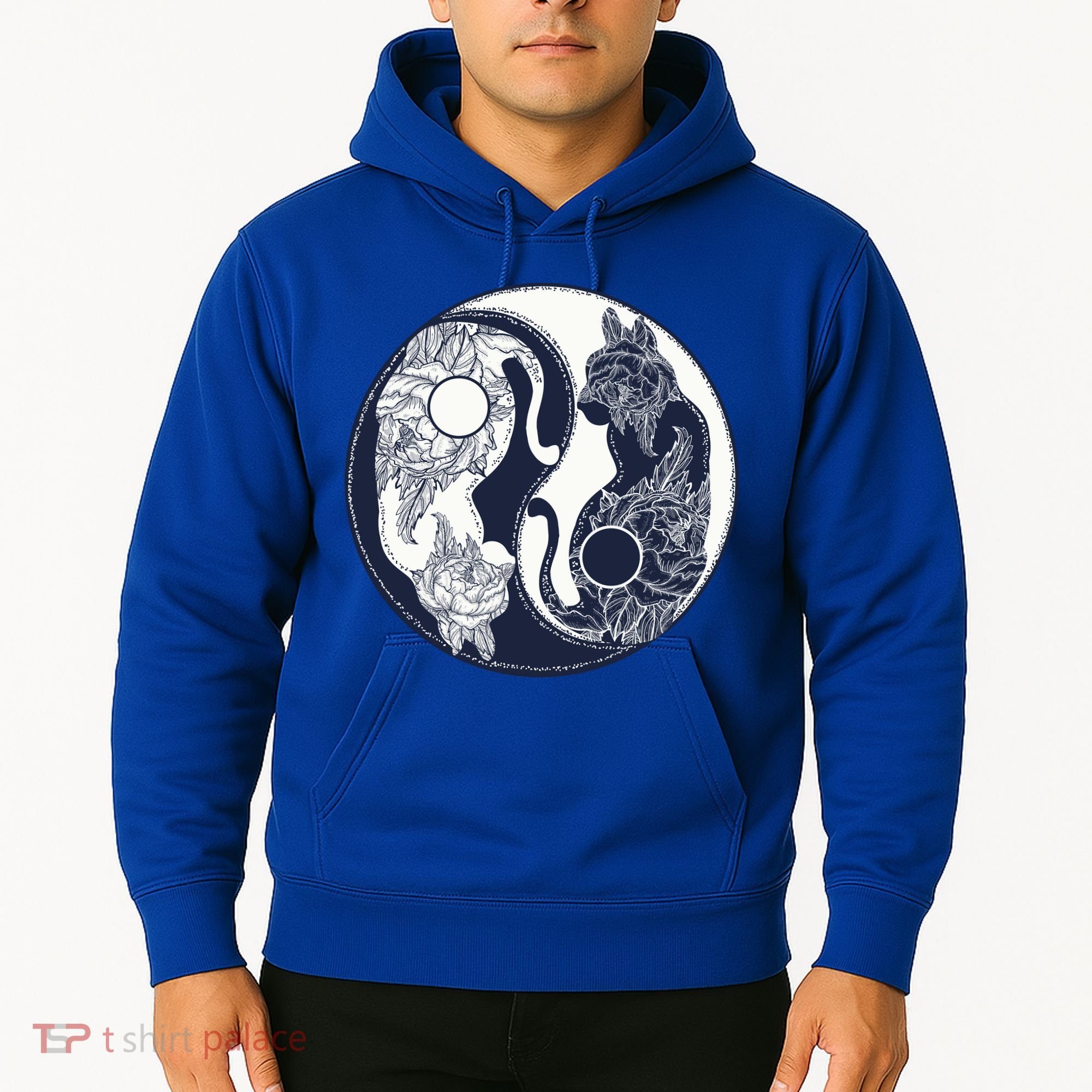 Yin Yang Cat Logo Hoodie