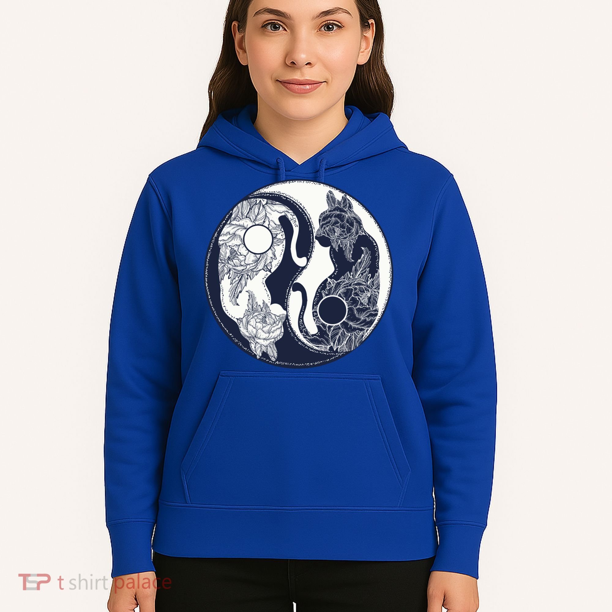 Yin Yang Cat Logo Hoodie