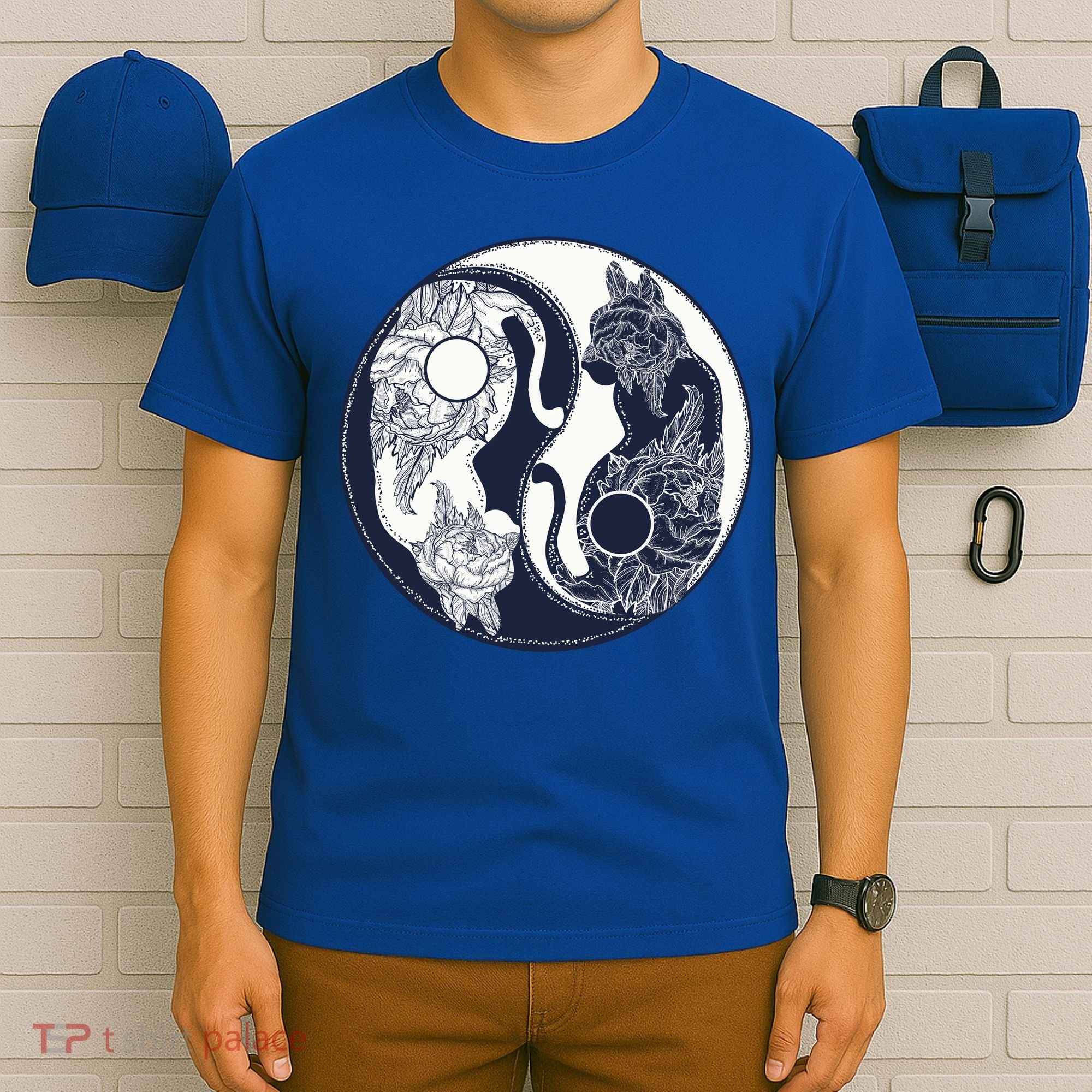 Yin Yang Cat Logo T-Shirt