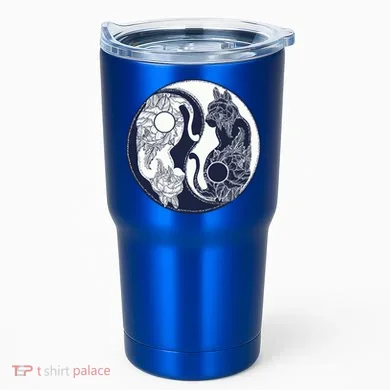 Yin Yang Cat Logo Tumbler