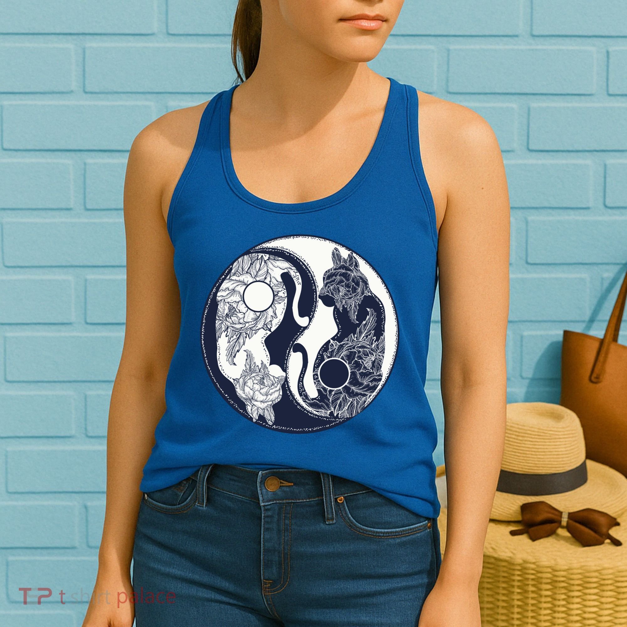 Yin Yang Cat Logo Women's Tank Top