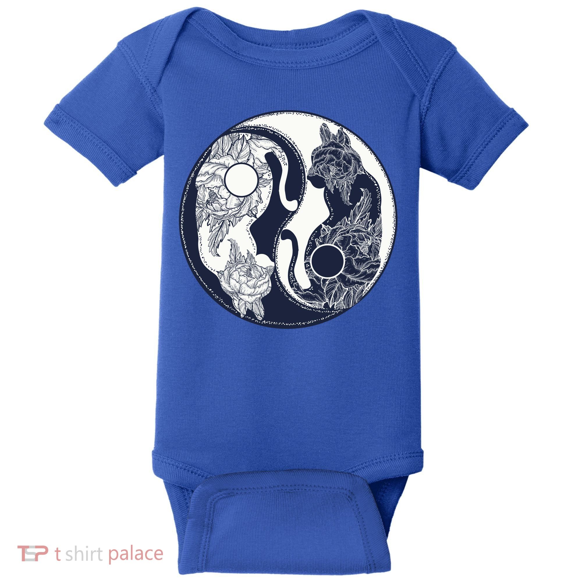Yin Yang Cat Logo Baby Bodysuit