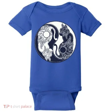 Yin Yang Cat Logo Baby Bodysuit