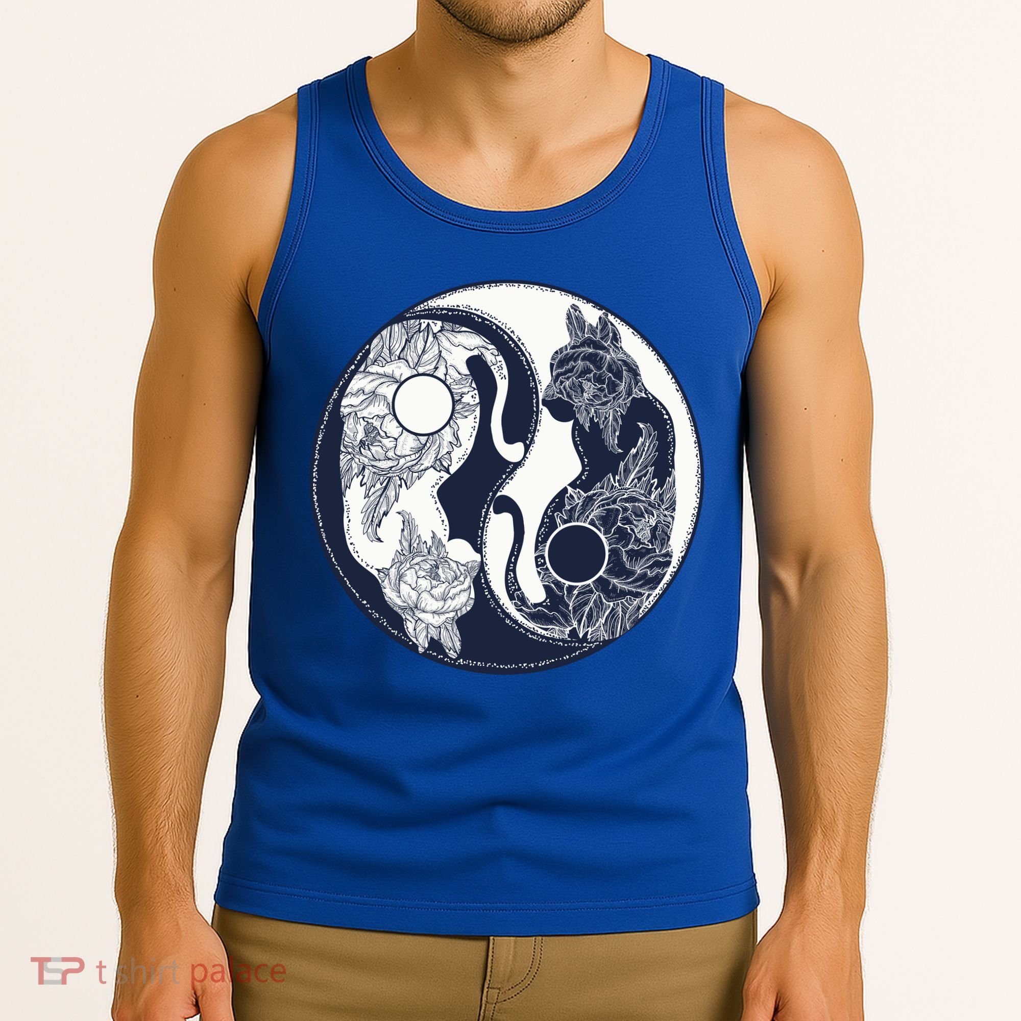 Yin Yang Cat Logo Tank Top