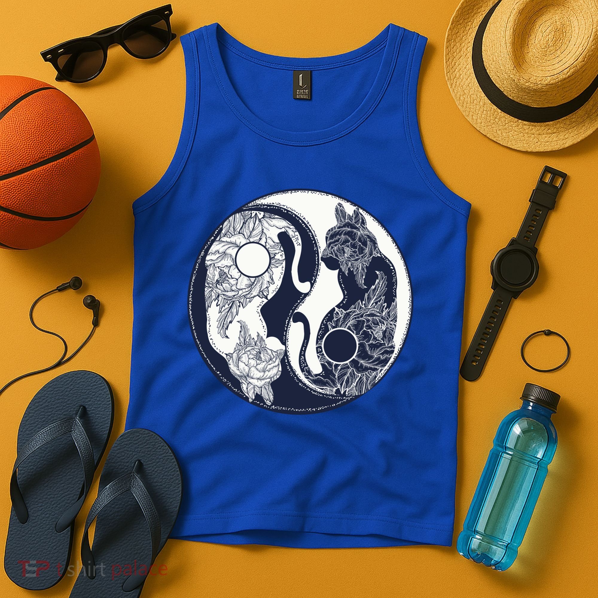 Yin Yang Cat Logo Tank Top