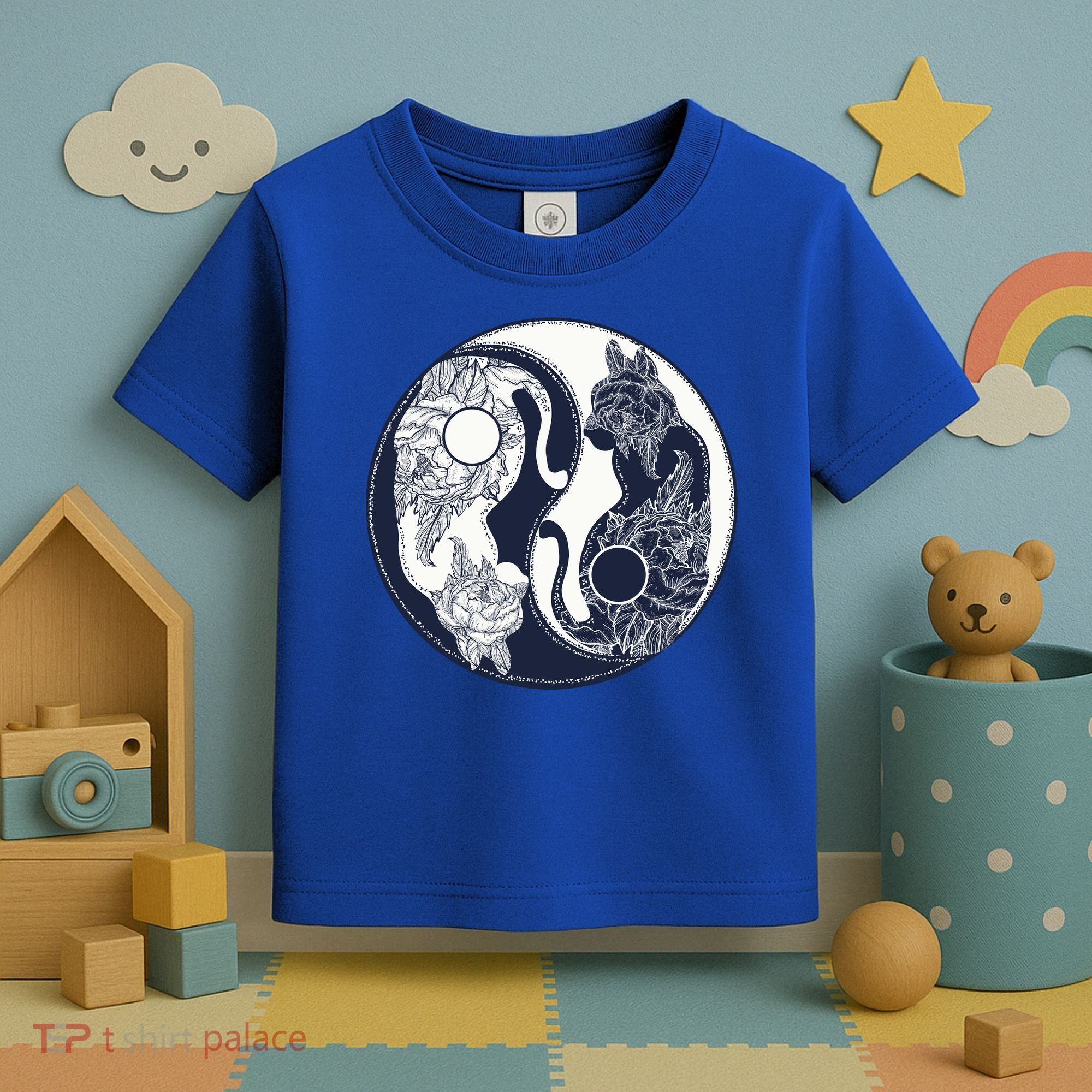 Yin Yang Cat Logo Toddler T-Shirt