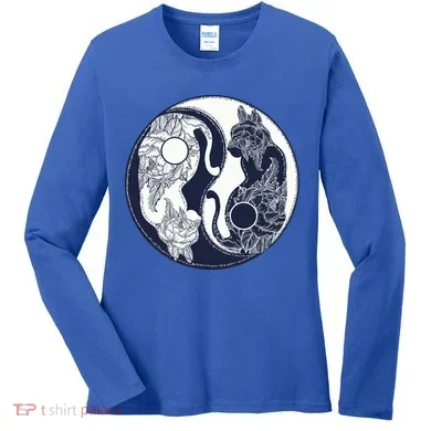 Yin Yang Cat Logo Women's Long Sleeve Shirt