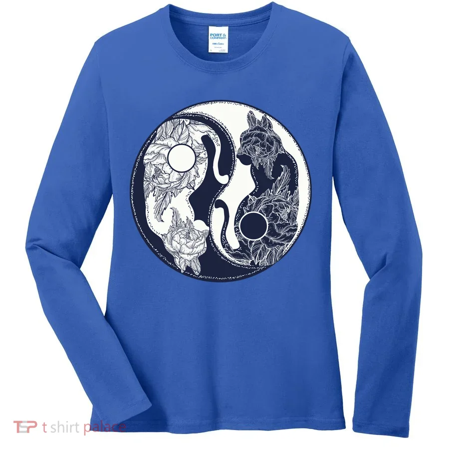 Yin Yang Cat Logo Women's Long Sleeve Shirt
