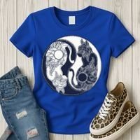 Yin Yang Cat Logo Women's T-Shirt thumb 3