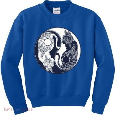 Yin Yang Cat Logo Kids Sweatshirt