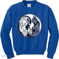 Yin Yang Cat Logo Kids Sweatshirt thumb 0