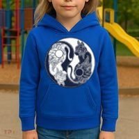Yin Yang Cat Logo Kids Hoodie thumb 3