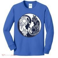Yin Yang Cat Logo Kids Long Sleeve Shirt thumb 0