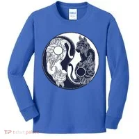 Yin Yang Cat Logo Kids Long Sleeve Shirt thumb 0