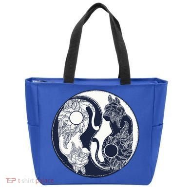 Yin Yang Cat Logo Tote Bag