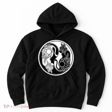 Yin-Yang Cats Hoodie