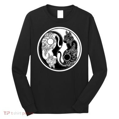Yin-Yang Cats Long Sleeve Shirt