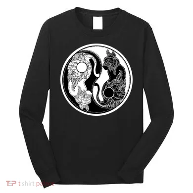 Yin-Yang Cats Long Sleeve Shirt