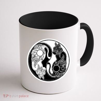 Yin-Yang Cats Coffee Mug back