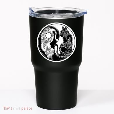 Yin-Yang Cats Tumbler
