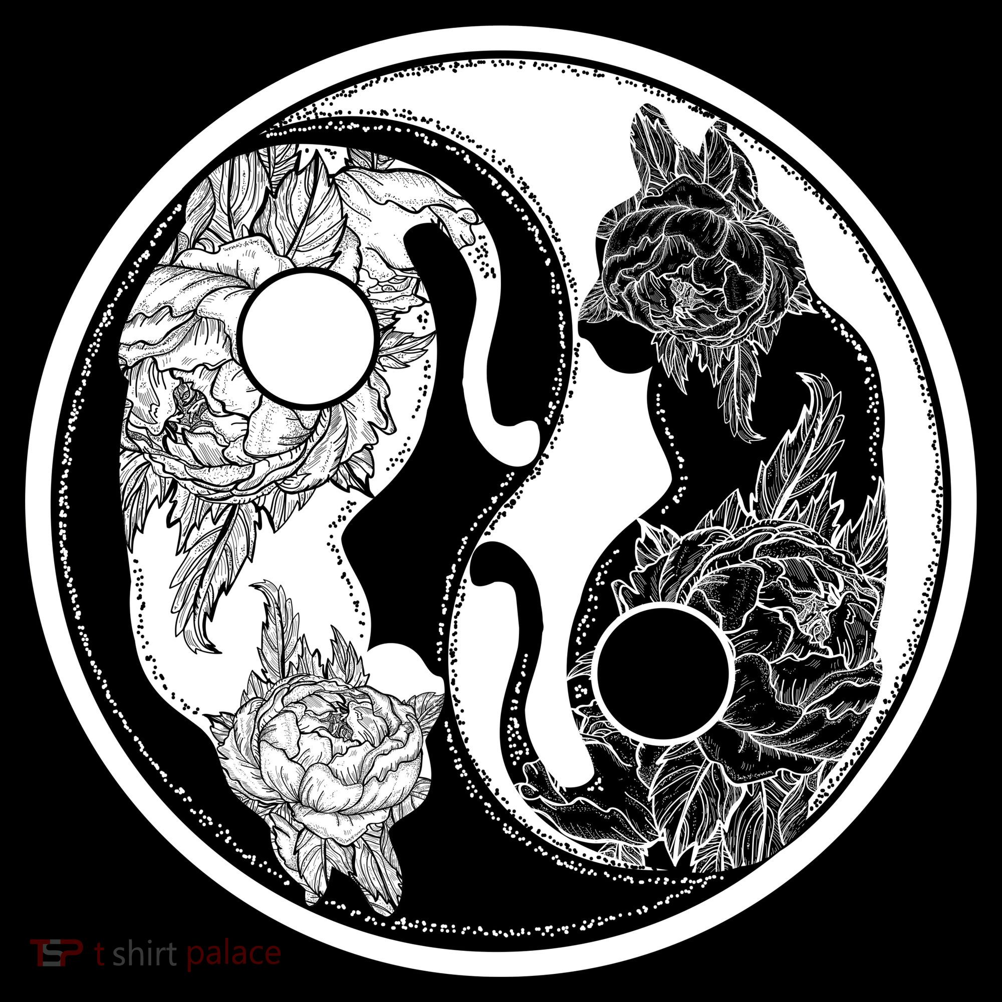 Yin-Yang Cats Mousepad