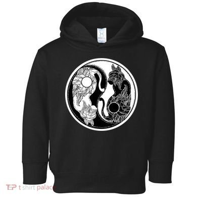 Yin-Yang Cats Toddler Hoodie
