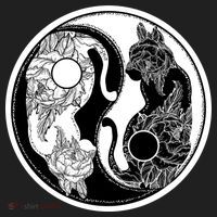 Yin-Yang Cats Golf Towel thumb 3