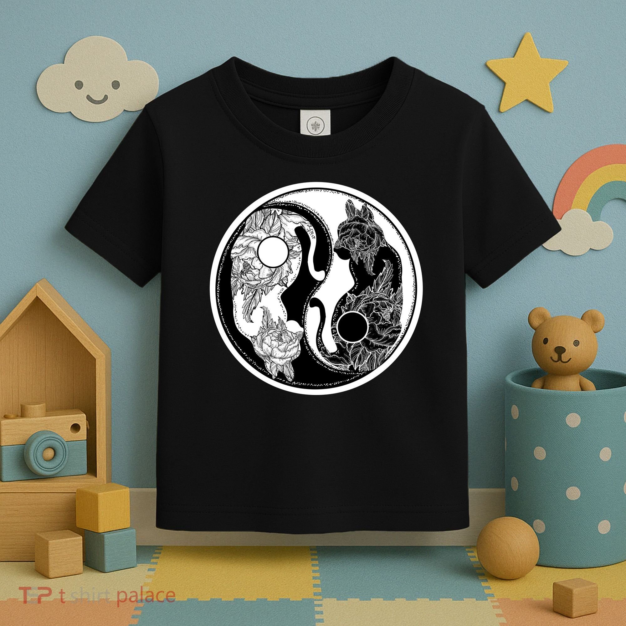 Yin-Yang Cats Toddler T-Shirt