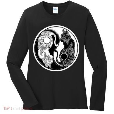 Yin-Yang Cats Women's Long Sleeve Shirt